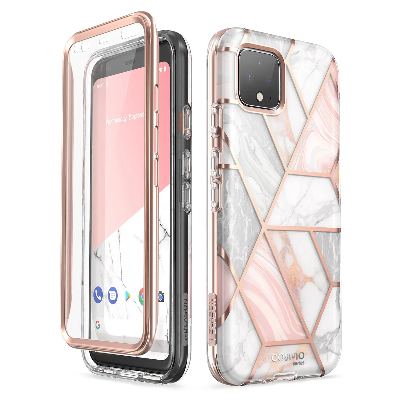 Google Pixel 4 XL Cosmo Case-Marble Pink