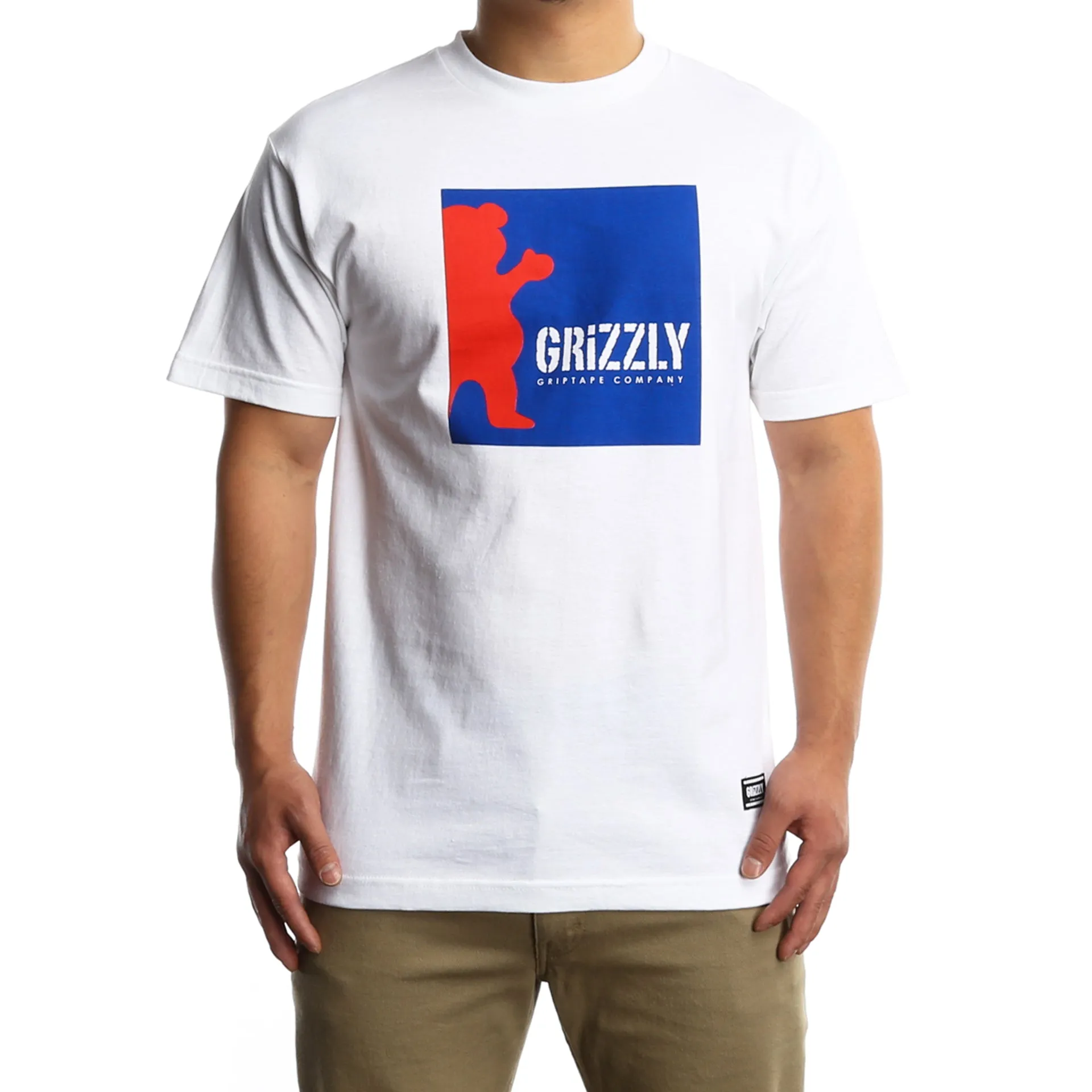 Grizzly Boxed Out S/S Tee - White