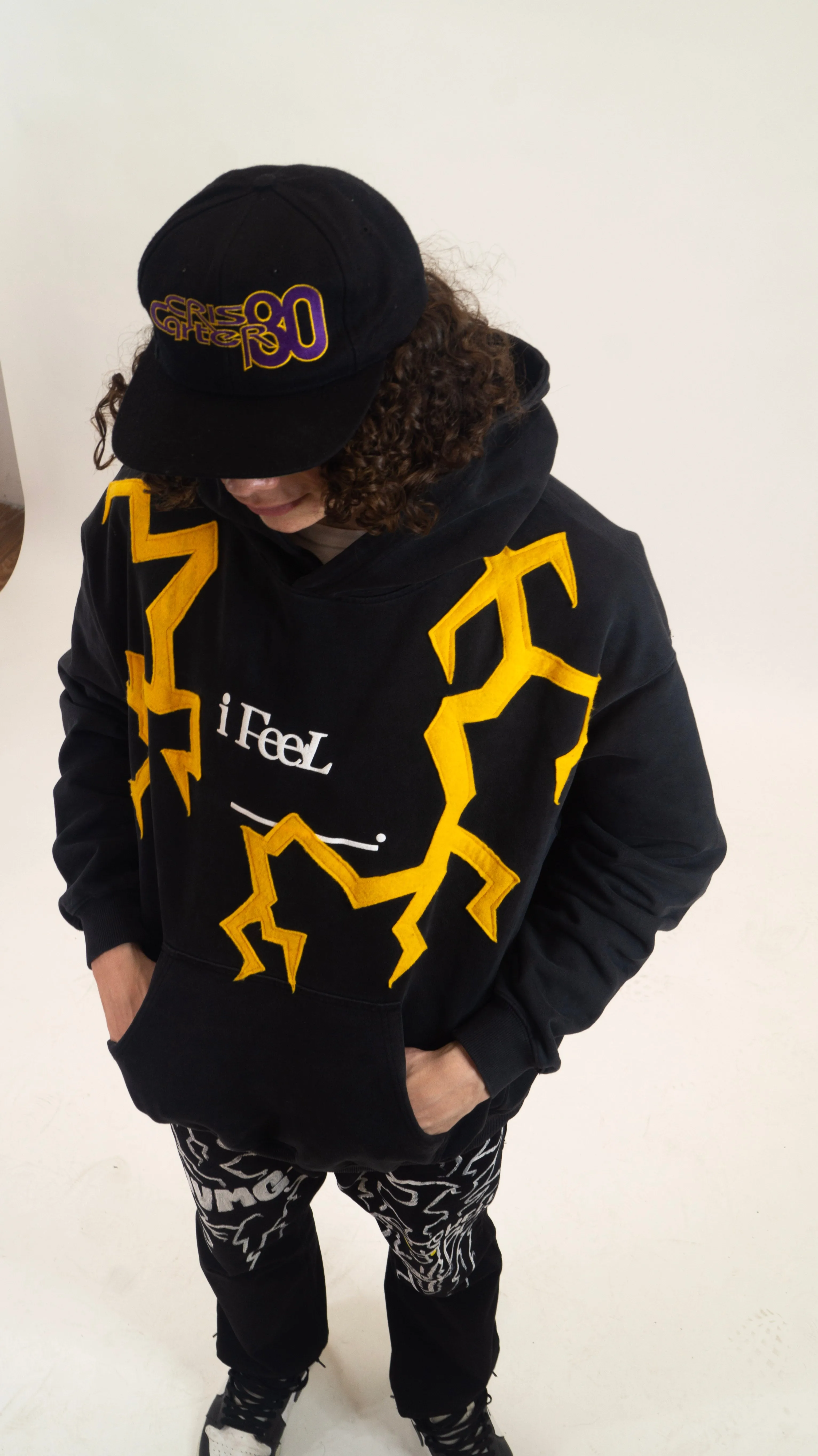 i Feel 'ELECTRIC' Heavyweight Hoodie LARGE