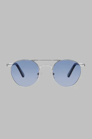 Incognito 3: Round-Frame Silver-Tone Metal and Acetate Sunglasses