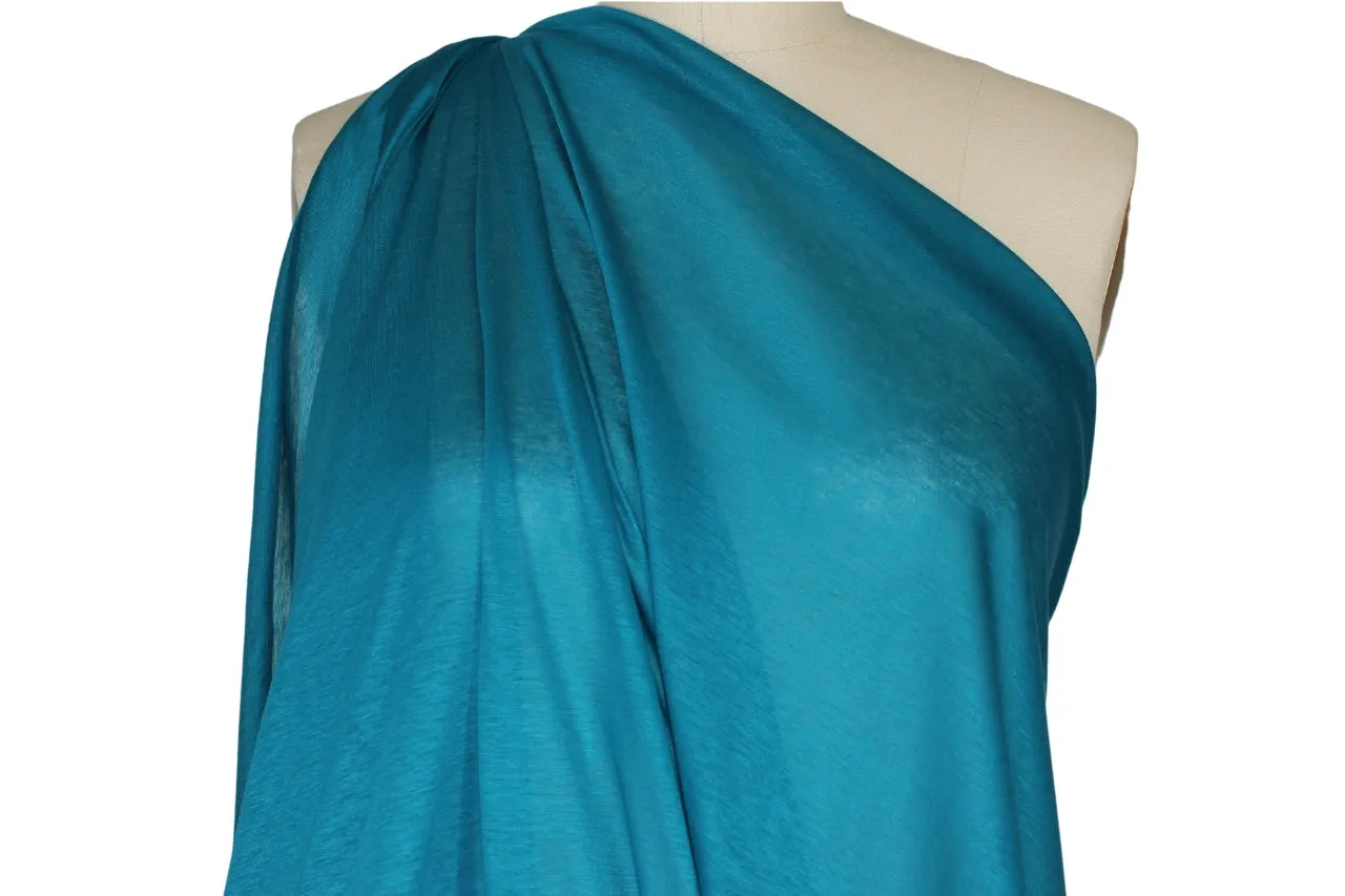 Lightweight 100% Cotton Jersey - Bright Teal