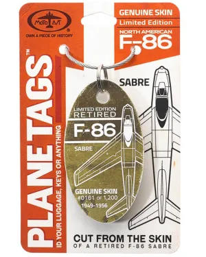 Exclusive 1949-1956 F-86 Sabre PlaneTag Collectors Edition