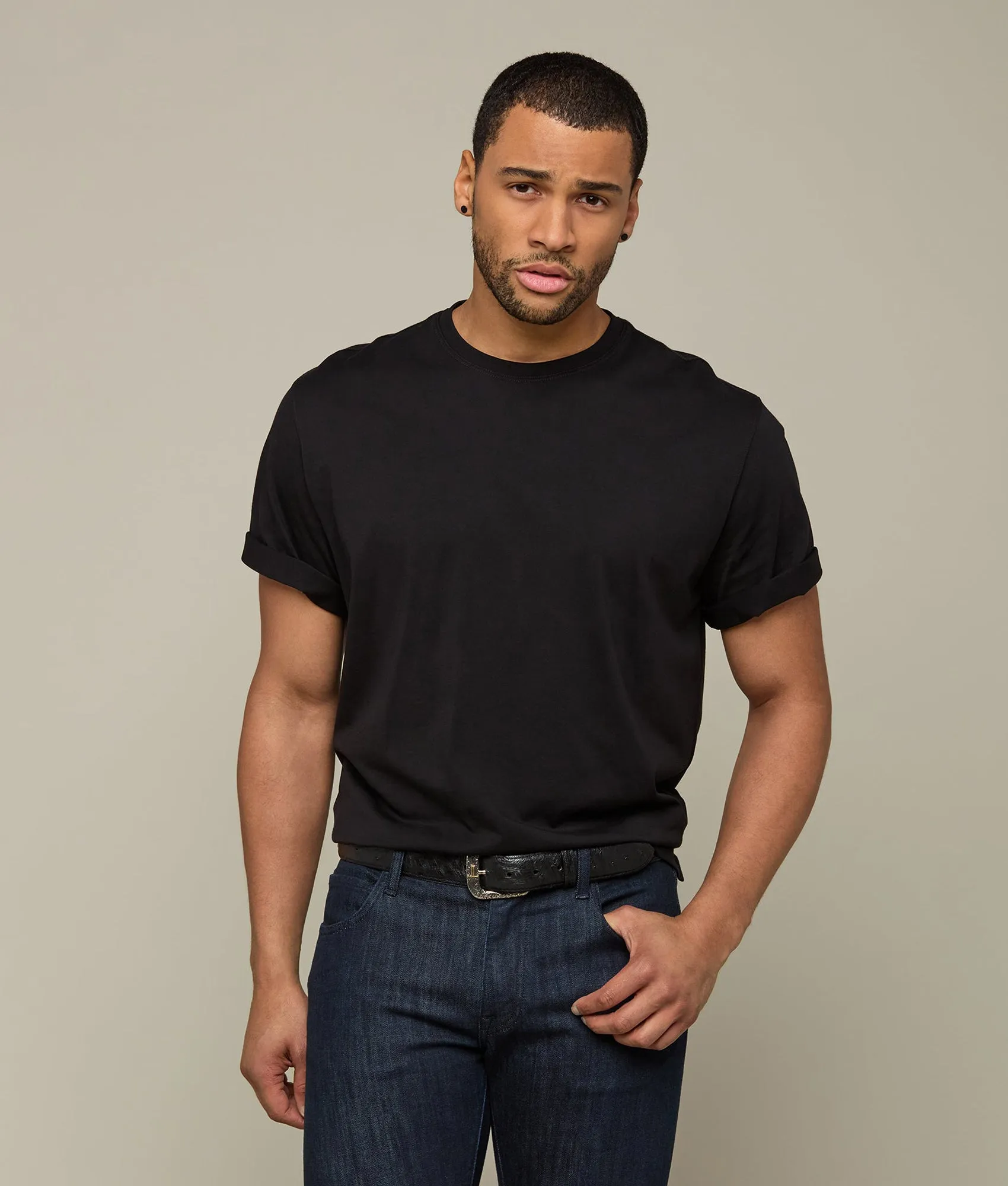 Lucchese Pima Cotton Tee :: Black