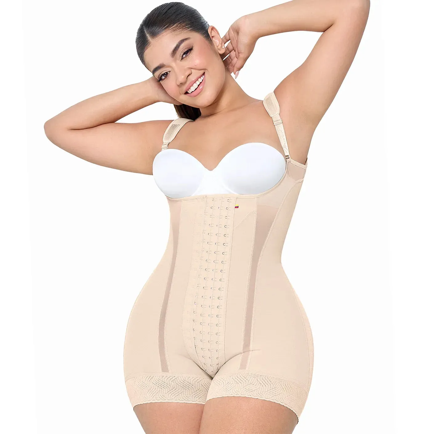 MariaE Fajas Colombian Tummy Control Bodysuit Ultra Compression