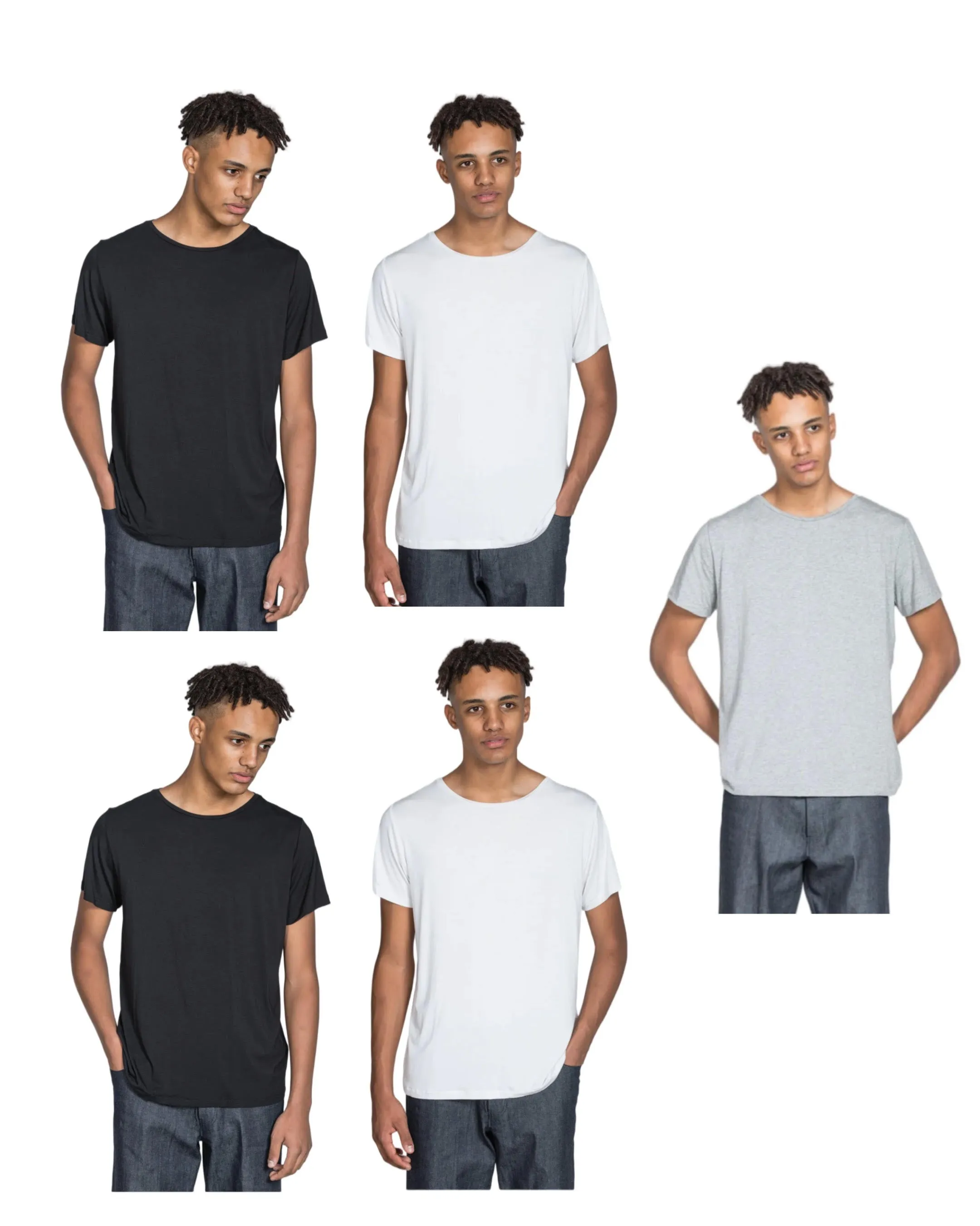 Mixed Organic Bamboo T-shirts - 5 for £170 (15% off)