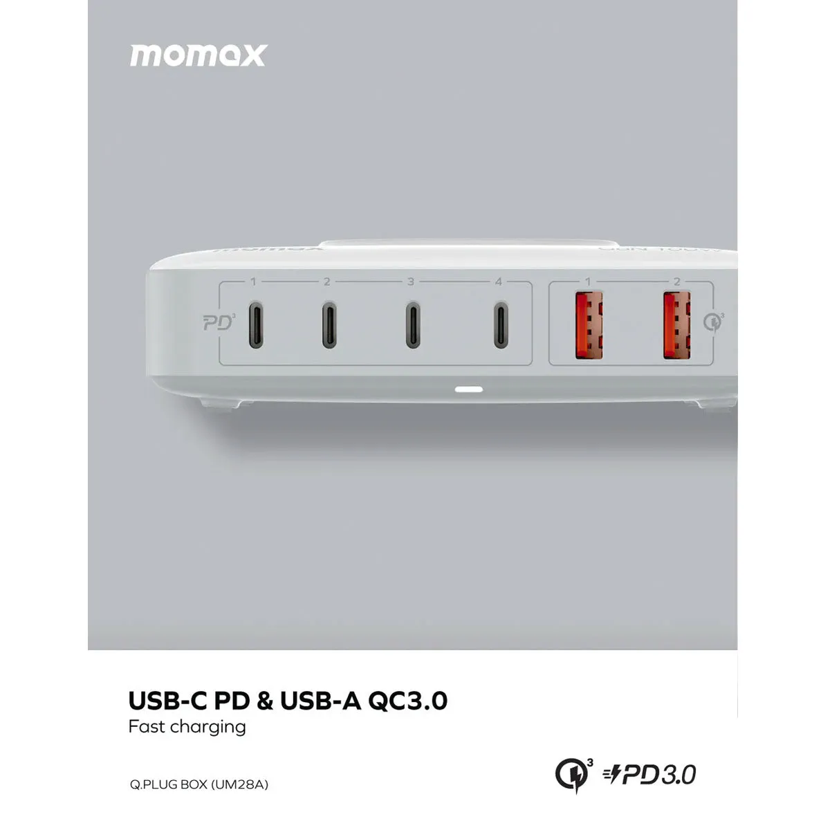 Momax ONEPLUG GaN 100W 6-Ports with Wireless Charging