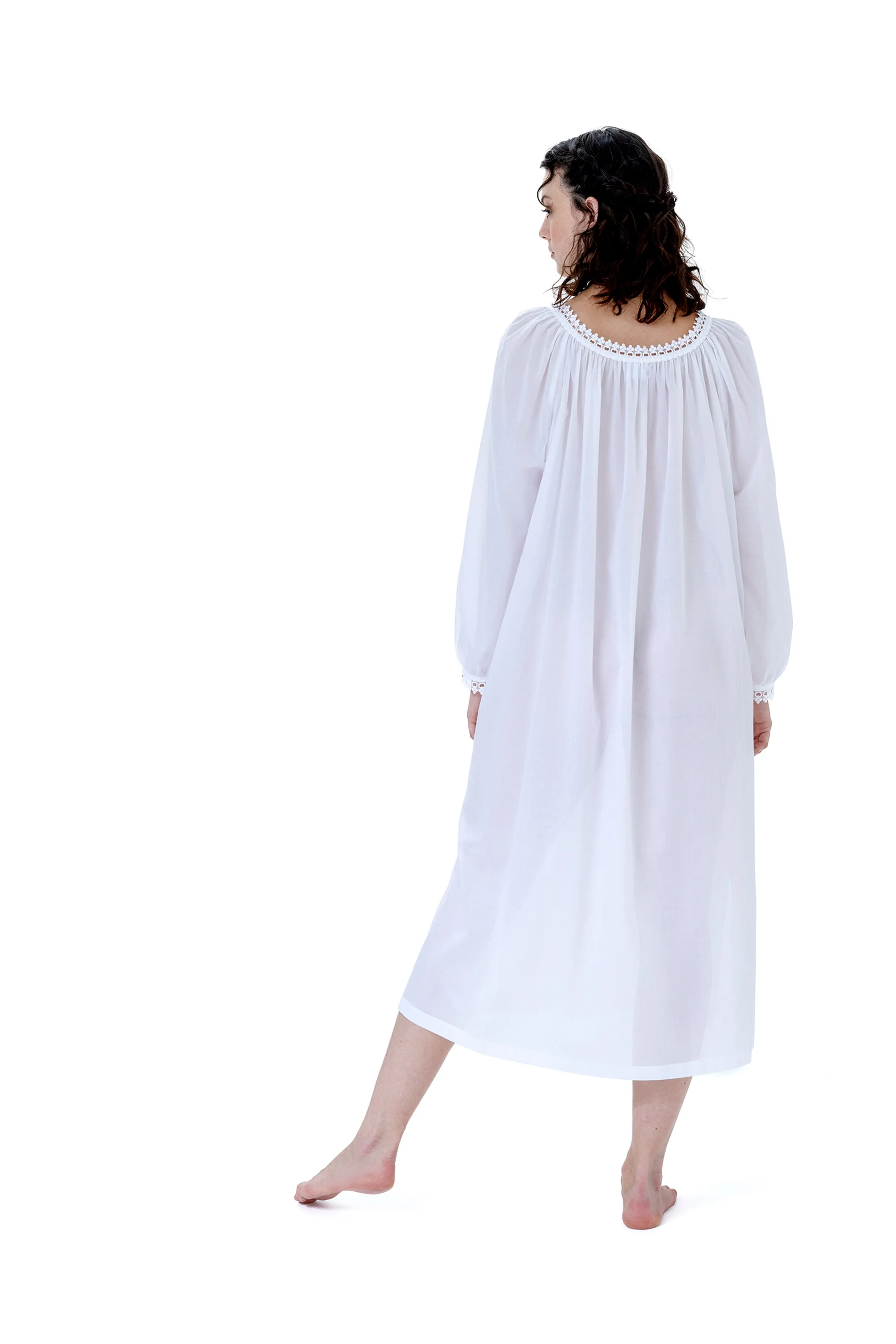 Monica 3NH Long Mousseline Nightdress (In stock, 3 day delivery)