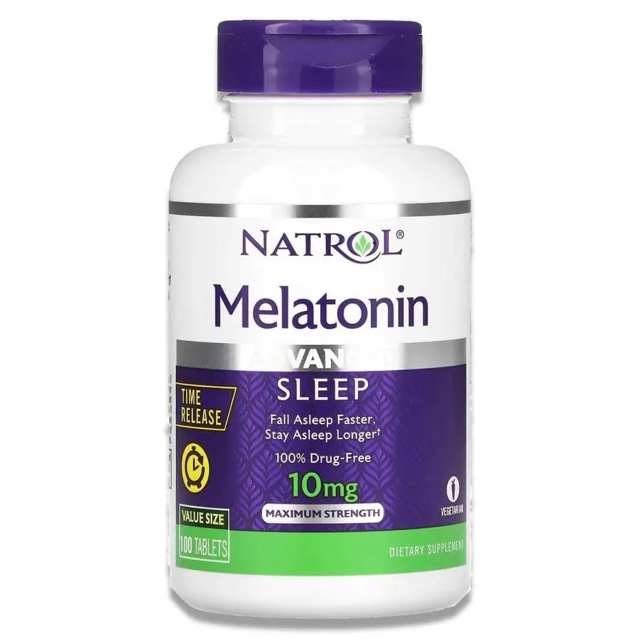 Natrol - Melatonin Sleep, Time Release - 10 mg - 100 Tablets - 12 Pack