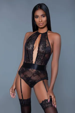 Ophelia Lace Bodysuit Black