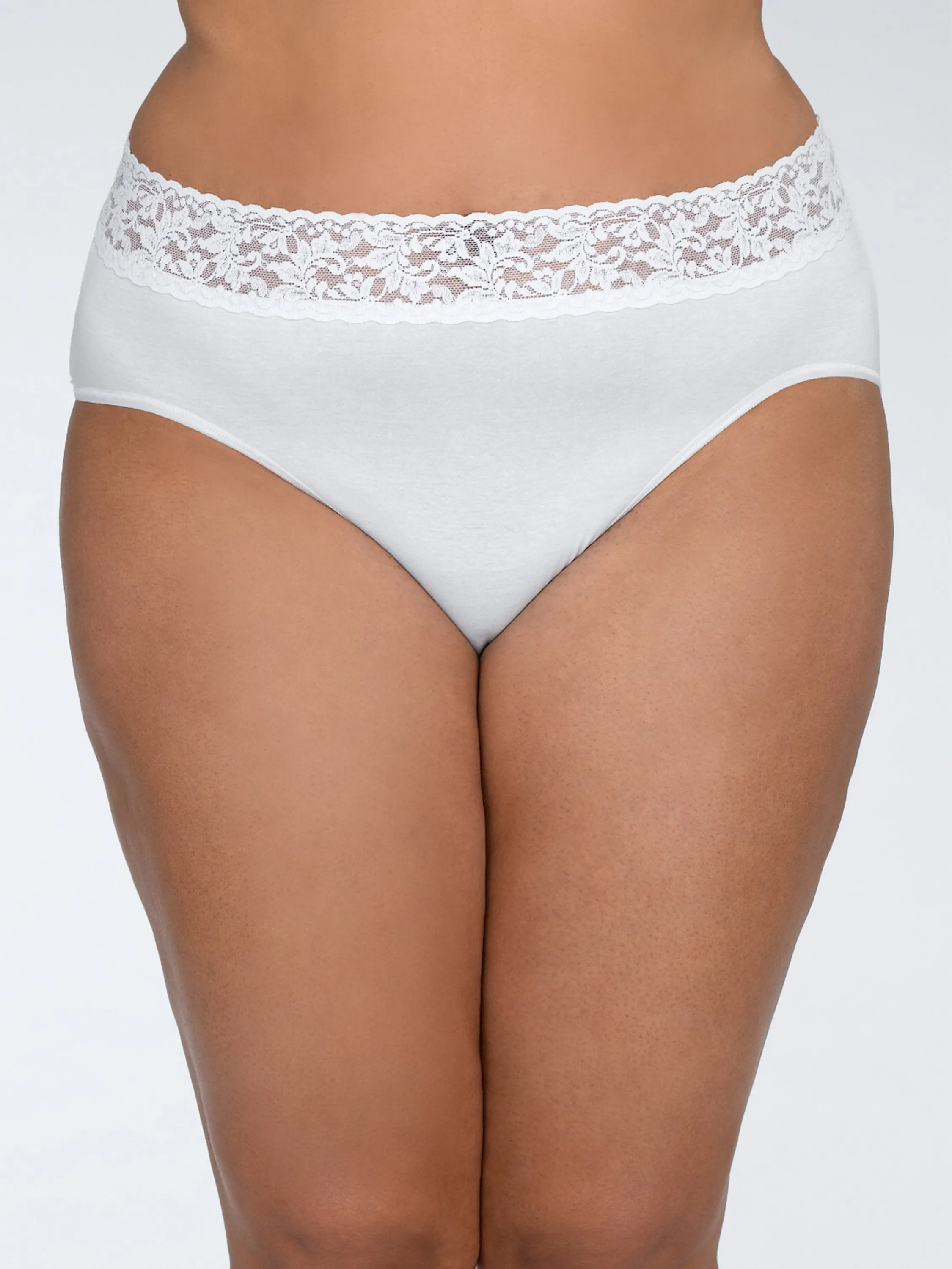 Plus Size Supima® Cotton French Brief White