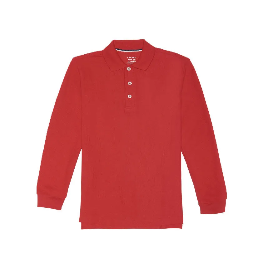 Polo Shirt L/S | FT Red, Unisex Youth (includes logo)