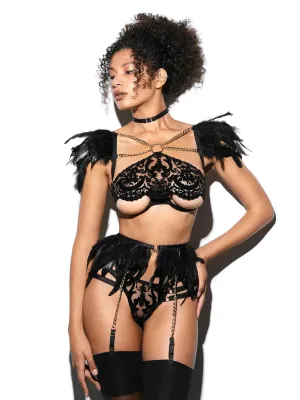 ROLE-PLAYING LINGERIE SET "BLACK ANGEL"