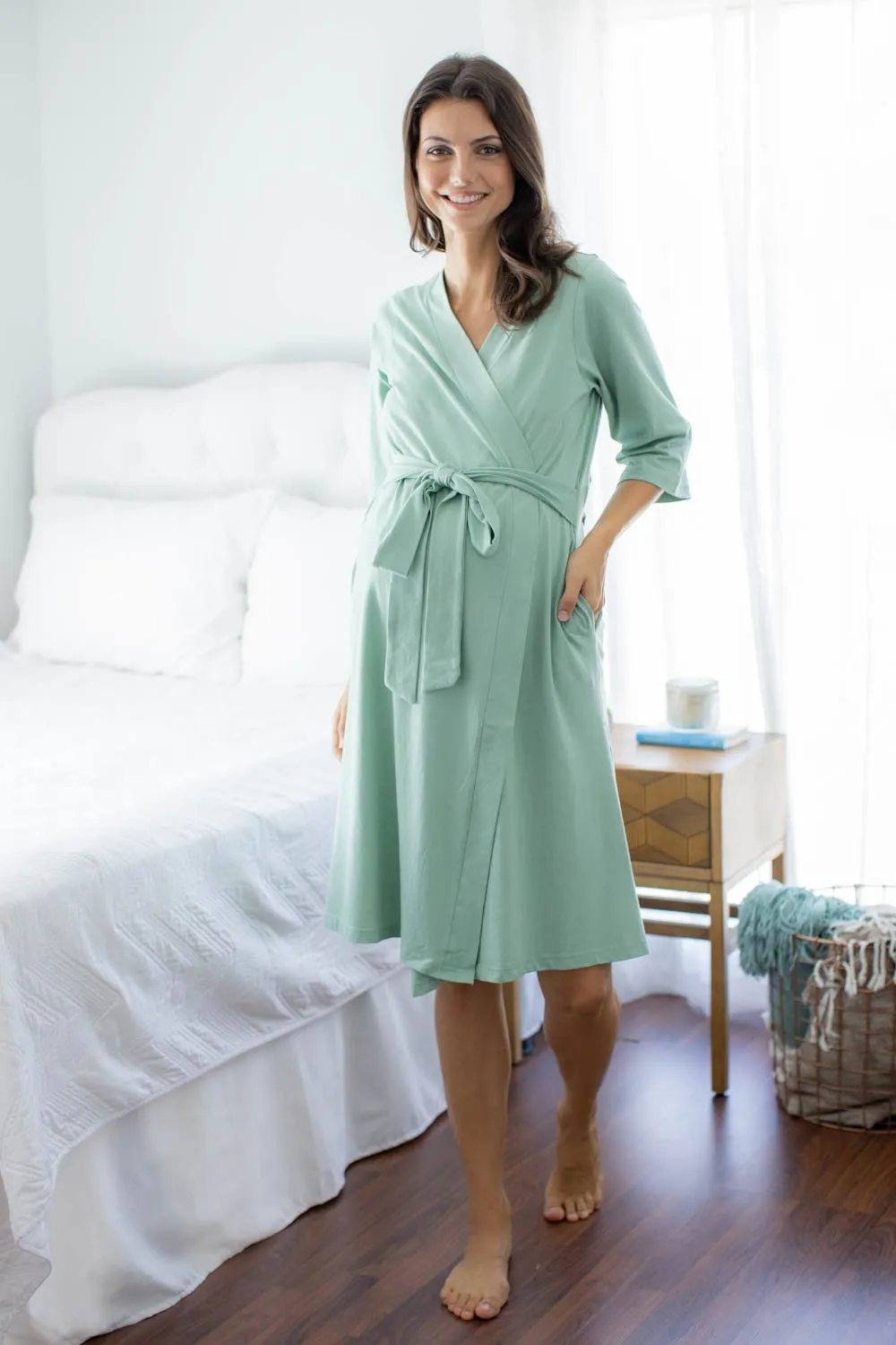 Sage Pregnancy Robe