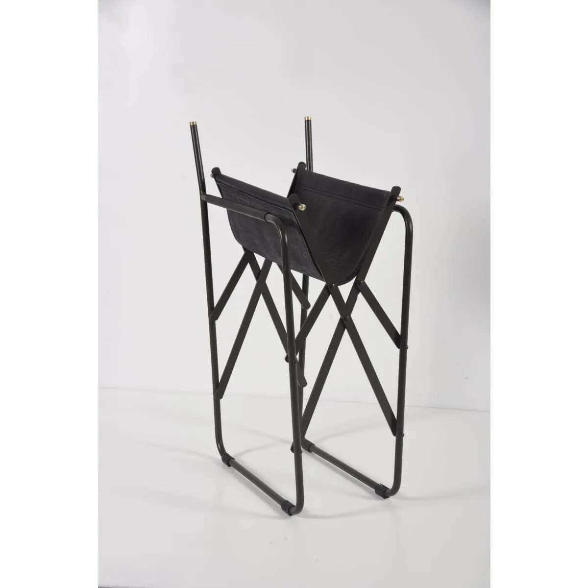 Sicily Dining Chair | Black Metal & Black Leather