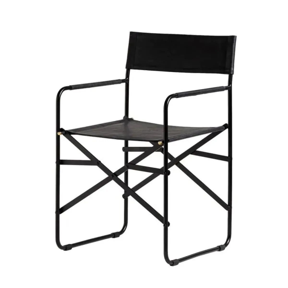 Sicily Dining Chair | Black Metal & Black Leather