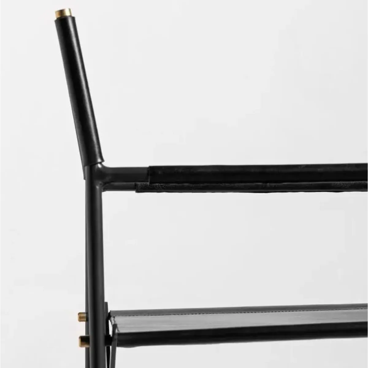 Sicily Dining Chair | Black Metal & Black Leather