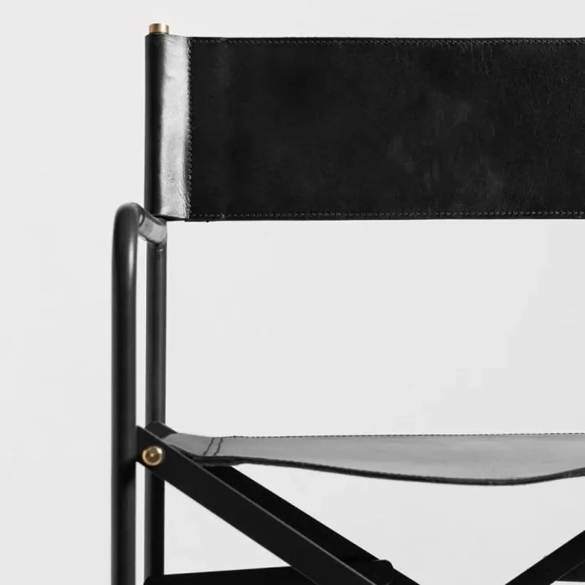 Sicily Dining Chair | Black Metal & Black Leather