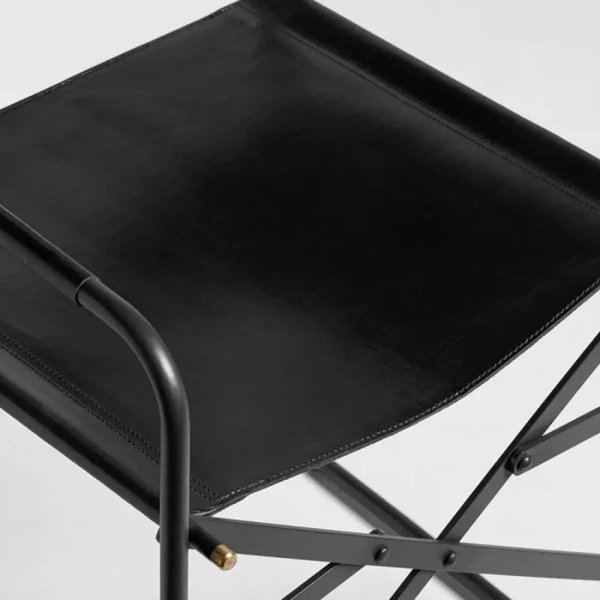 Sicily Dining Chair | Black Metal & Black Leather