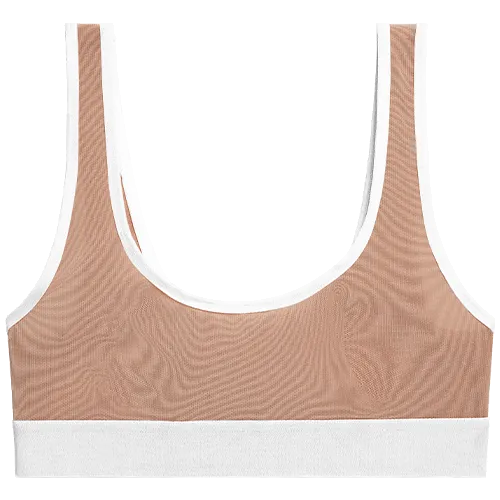 Sieve Bra Top in Buff   White