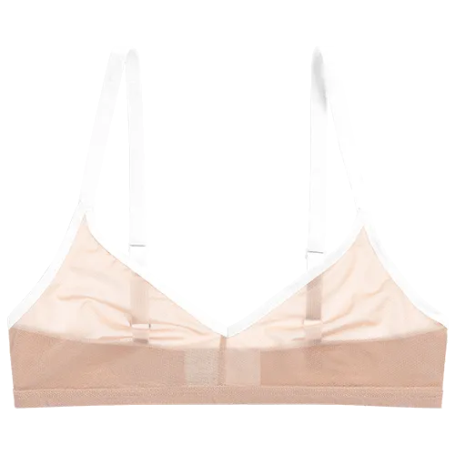 Sieve Non-Wire Bra in Buff   White