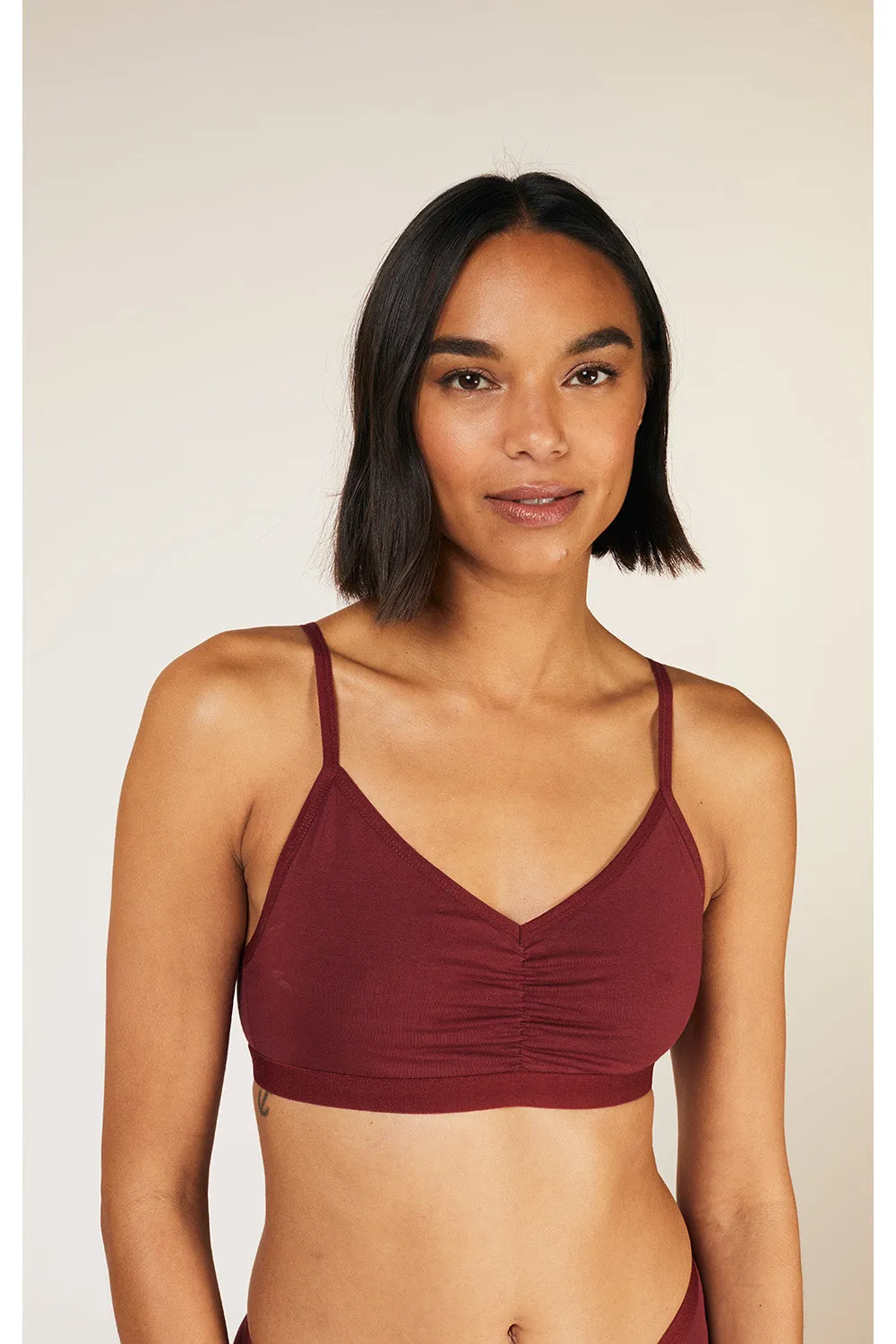 Soft Bra In Burgundy