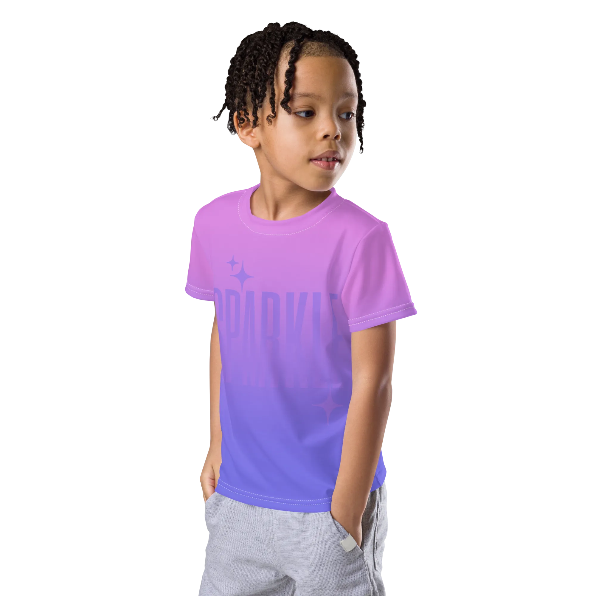 Sparkle Ghost Text Tee (Kids 2T-7)