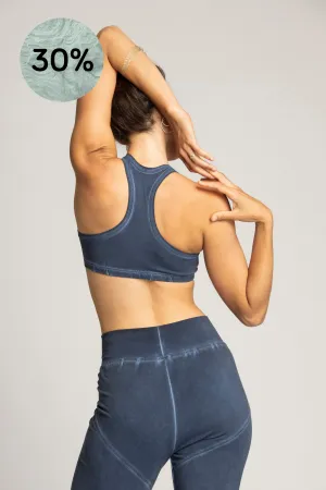 Stonewash Racer-Back Bra