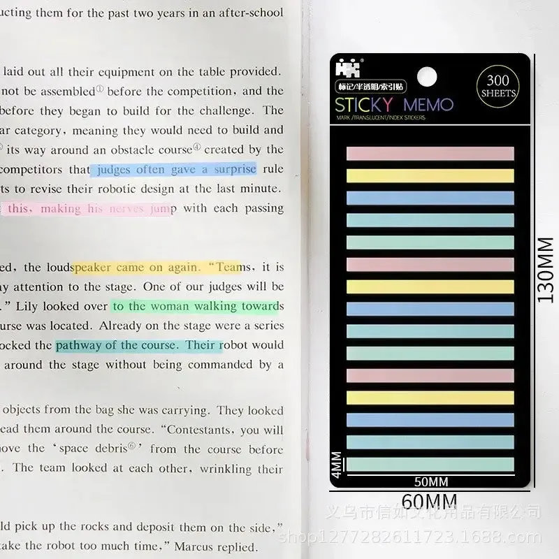 Ultra-fine Fluorescent Transparent post-it Notes