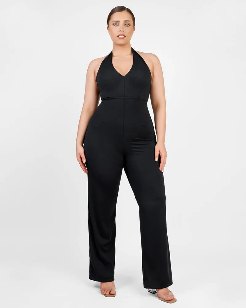 Ultra Sleek Halter Neck Shaping Jumpsuit