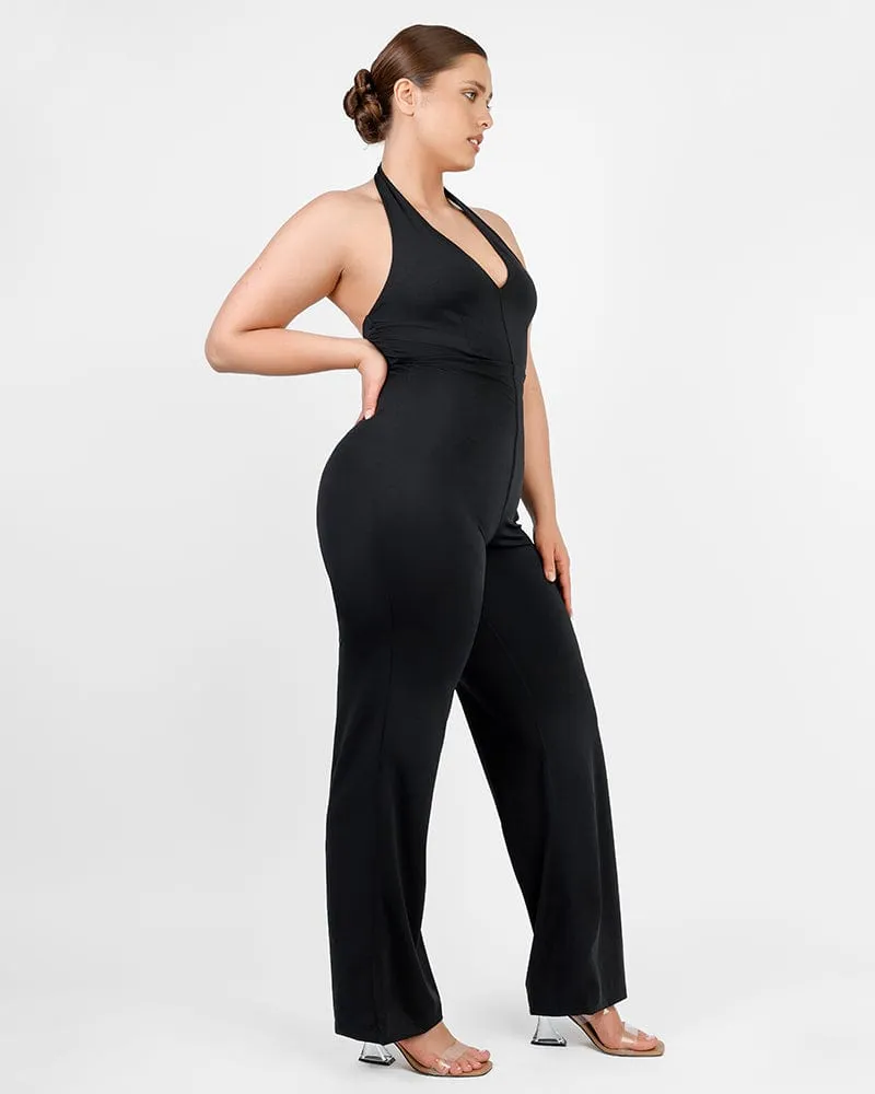 Ultra Sleek Halter Neck Shaping Jumpsuit