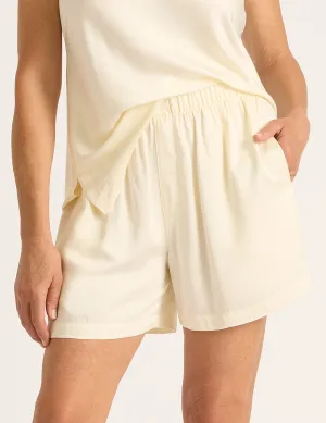 Vegan Silk Sleep Short - Pearl