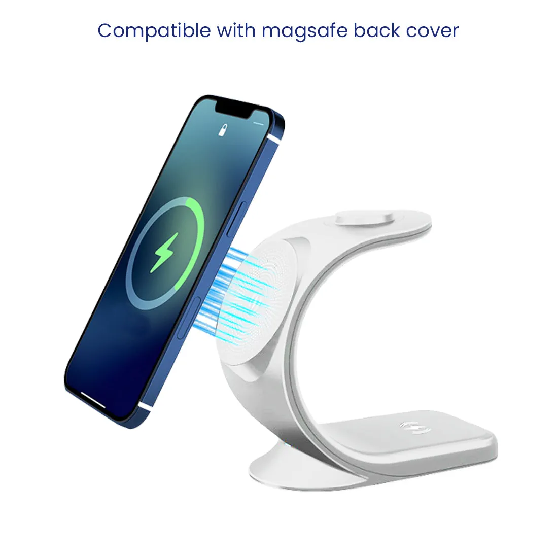 WC360 Magnetic 3-in-1 Wireless Charging Station With 18W QC3.0 Wall Charger included