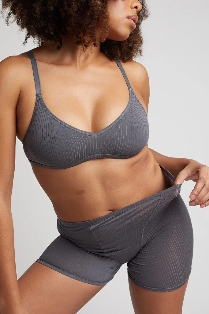 Whipped Non-Wire Bra in Graphite