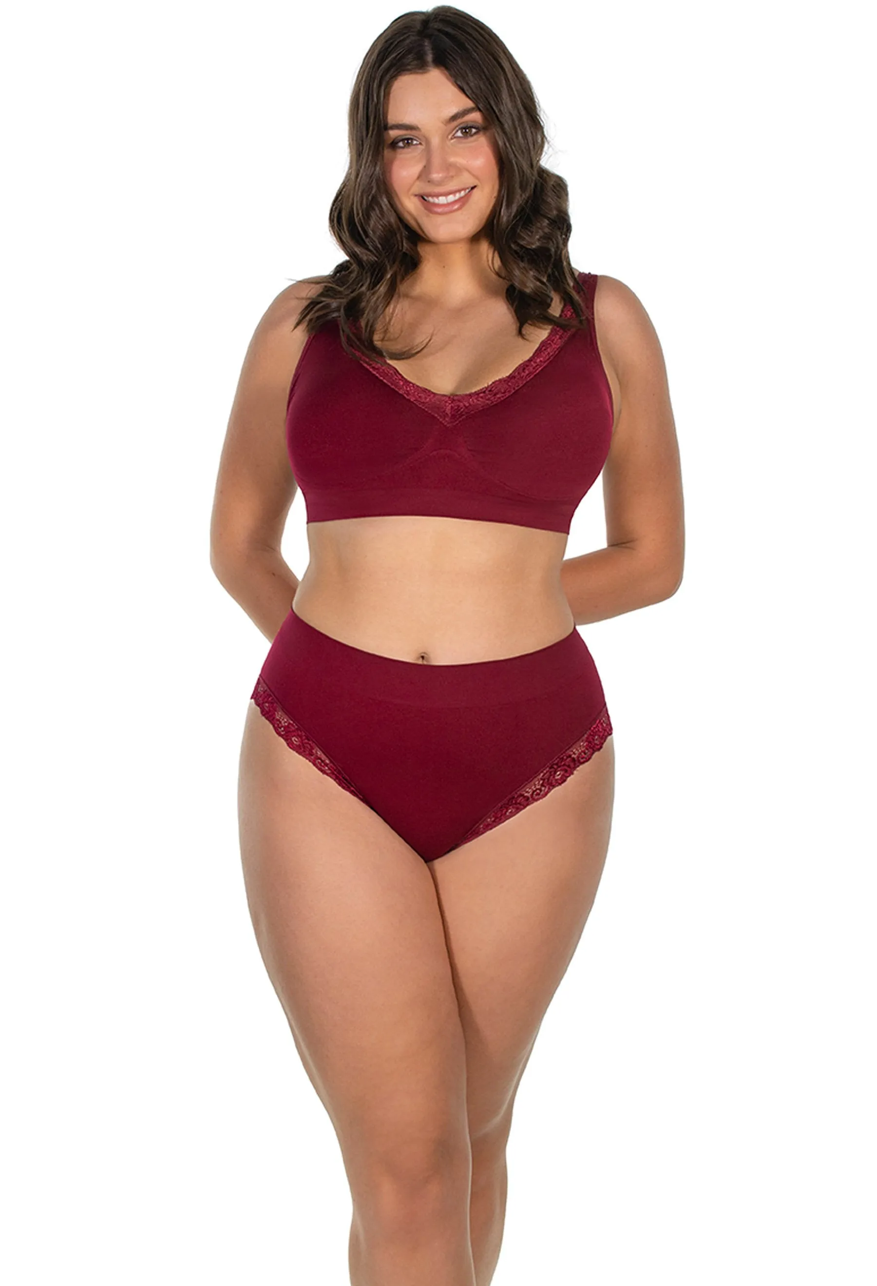 Wirefree Lace Minimiser Bra for Big Busts