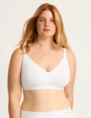 Wireless Full Bust T-Shirt Bra - White