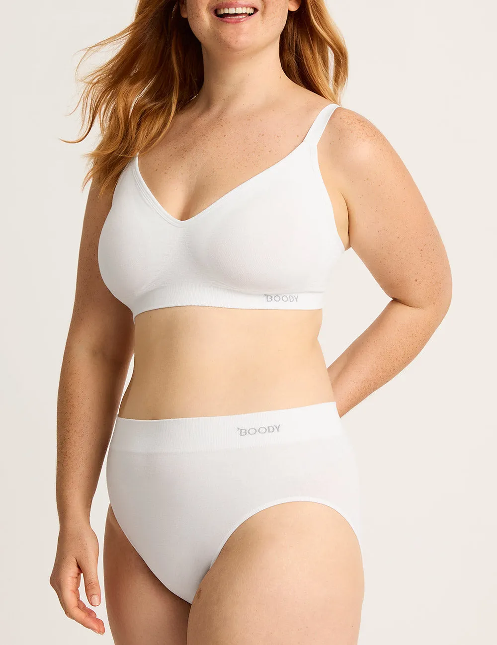 Wireless Full Bust T-Shirt Bra - White