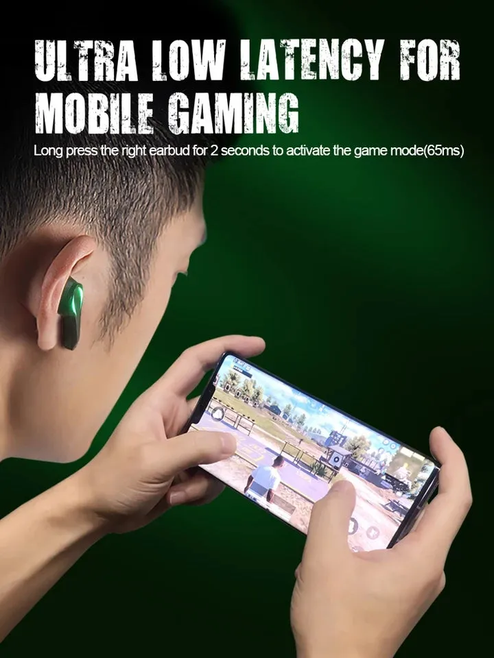 Wireless Gaming Bluetooth Earbuds, Gaming Headphones with Mic